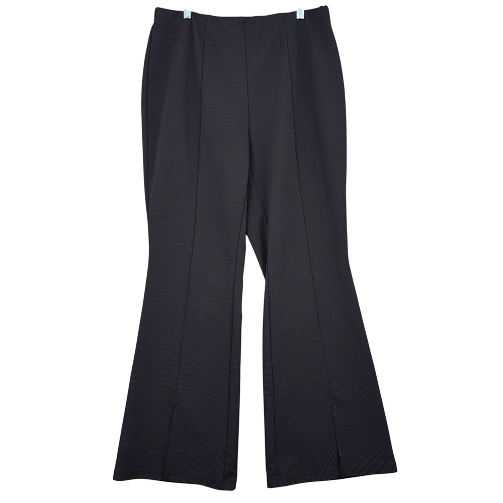 Cato Flare Leg Pants Women 14/16W Polyester Spandex Black